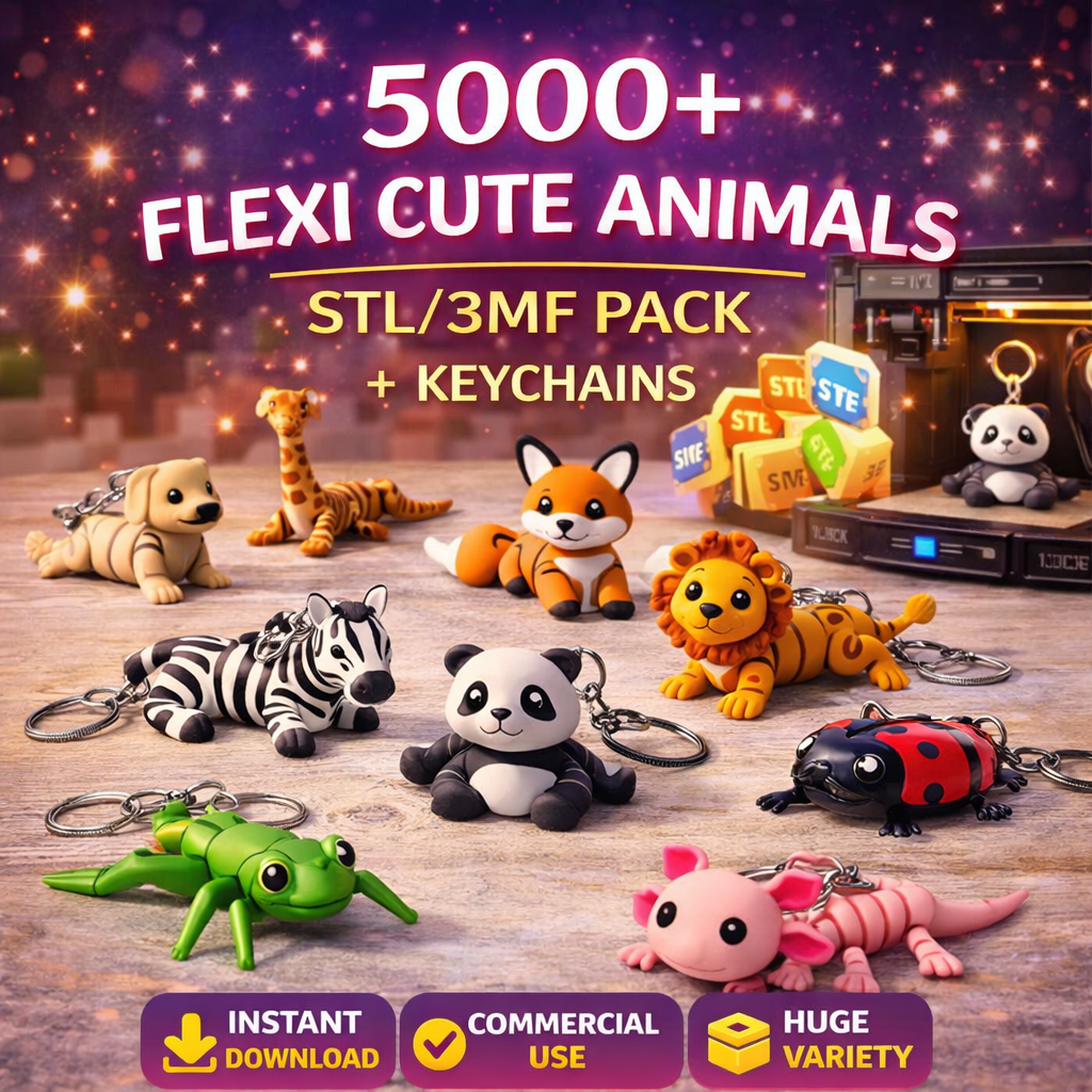 5000+ Flexi Articulated STL & 3MF Bundle | 3D Print Files