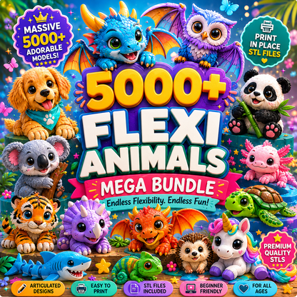 5000+ Flexi STL & 3MF Models Bundle | Articulated 3D Print Files (Copy)