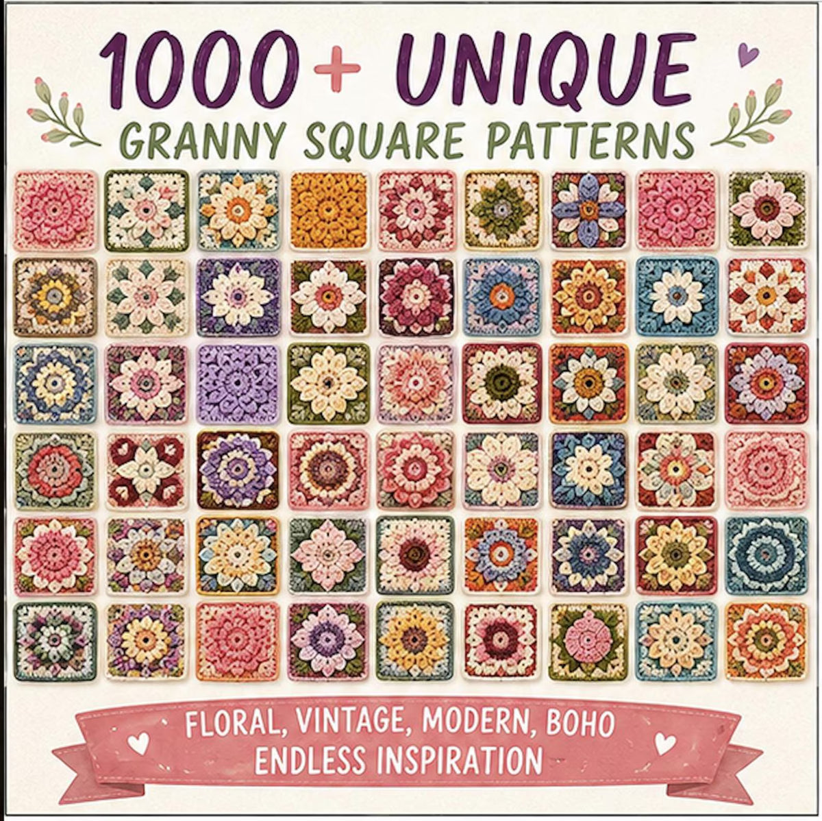 1000+ Crochet Granny Square Patterns | Flower Motifs, Blankets & Afghans PDF